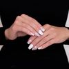 Nail art jewelry DIY with transparent cute heart-shaped diamonds for decorating nails and using clothes (peach heart)