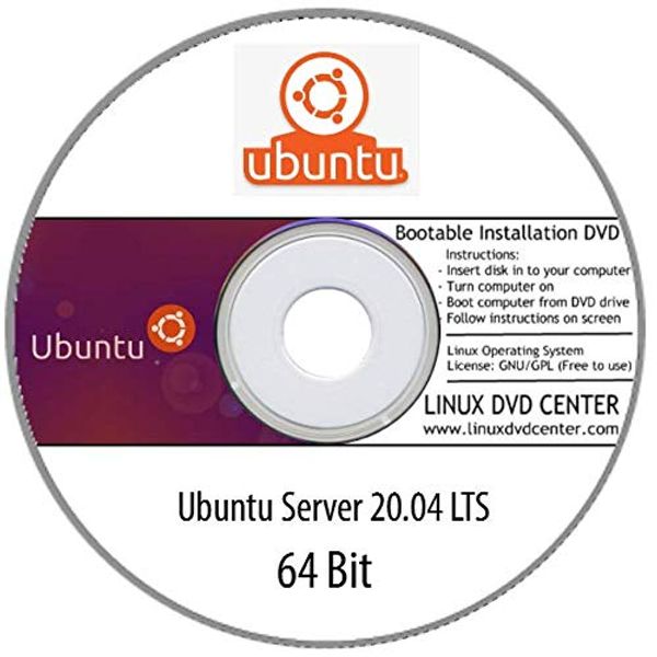 Ubuntu Server 20.04 LTS "Focal Fossa" (64Bit) - Bootable Linux Installation DVD