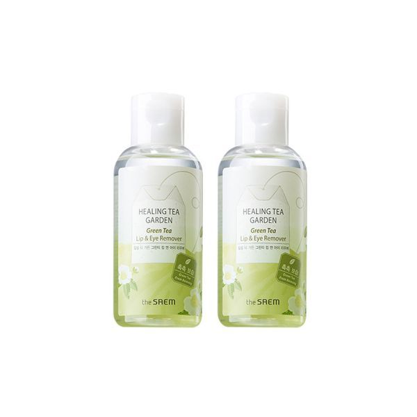 The Saem Healing Tea Garden Green Tea Lip &amp; Eye Remover 150ml x 2 - The Saem Healing Tea Garden Green Tea Lip &amp; Eye Remover 150ml x 2