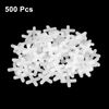 sourcing map 500Pcs Tile Spacers, 4mm 5/32" Cross Shape Wall Floor Tile Spacer Tiling Tools for Ceramic Tile Installation, White