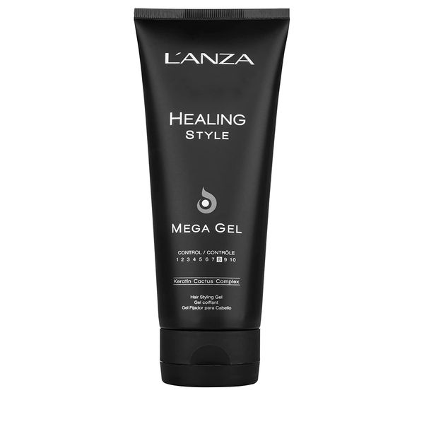 L'ANZA Healing Style Mega Gel with Strong Hold Effect, Nourishes and Refreshes the Hair While Styling, With Keratin, Alcohol-free Formula, and UV Rays Protection to Prevent Damage (6.8 Fl Oz)