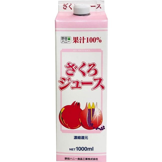 Noda Honey Pomegranate Juice, 100% 33.8 fl oz (1000 ml)