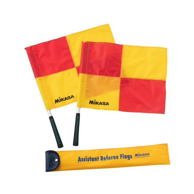 Mikasa BA-18 Assistant Referee Flag for Soccer Red/Yellow with Dedicated Case