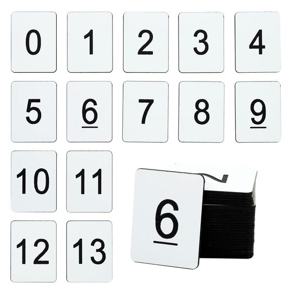 Plastic Numbered Tags Number Disc Number Token Rectangle (0-100, White)