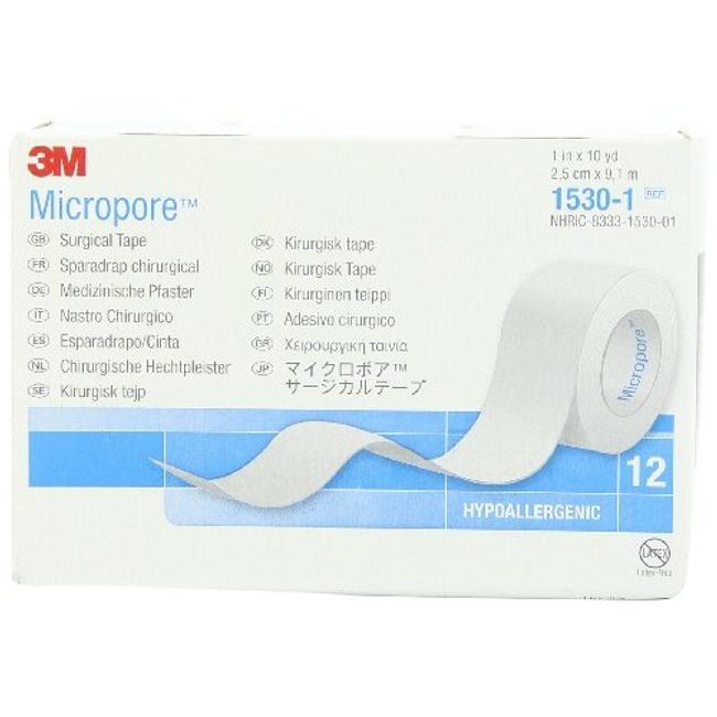 3M 1530-1 Micropore Surgical Tape 1inch x 10 yd. - Box of 10 – imedsales