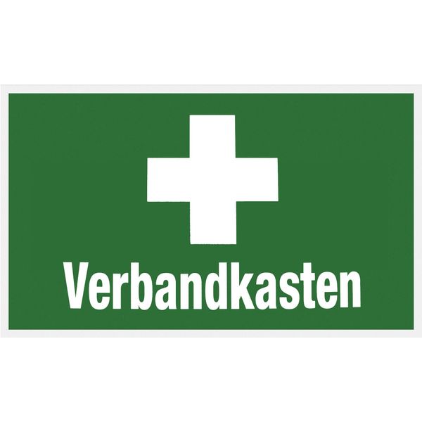 Metafranc 503750 Safety Sign "First Aid Box" - 250 x 150 mm/Signage/Information Sign/First Aid Marking/Safety Marking/Trade Marking