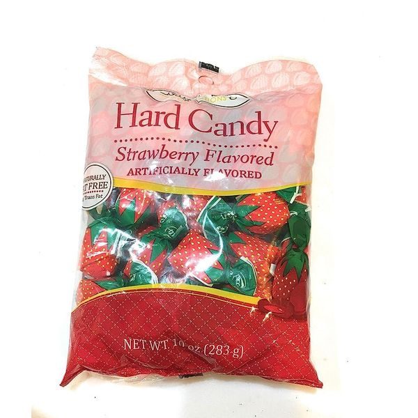 (1) 10 oz (283.5 g) bag Coastal Bay Strawberry Flavored Hard Candy