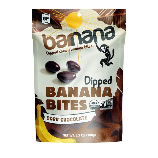 Barnana Dipped Banana Bites, Dark Chocolate, 3.5 Oz