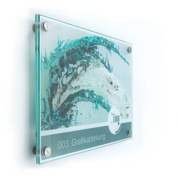 Door Sign Glass Vitrum B (DIN A4)