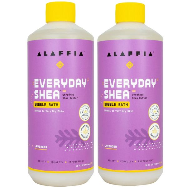 Alaffia Everyday Shea Bubble Bath, Lavender 16 fl oz