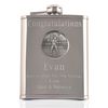 Graduation Personalised Engraved 6oz Stainless Steel Hip Flask with Solid Pewter Golfer Feature