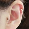 18g 5/16" Steel Threadless Push Moon Lip Labret Tragus Helix Ear Stud Flat Back