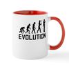 CafePress Recorder Player Evolution Mugs 11 oz (325 ml) Ceramic Coffee Mug