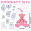 KASESSS 10Pcs Memory Bear Sewing Patterns Cutting Set, 10 Inch Bear Quilting Templates, Teddy Bear Patterns Sewing, Memory Bear Pattern with Instructions, Memory Bear Template Ruler for Craft Projects