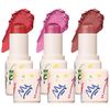3 Colors Set Multiple Blush Cream Stick Highlighter Blusher for Cheeks Eyes Lips