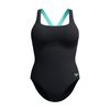 Speedo Women's Swimsuit with Flex Band and Integrated Swimming Bra, Swimming Fitness Training, Swimwear, Anthracite, 40