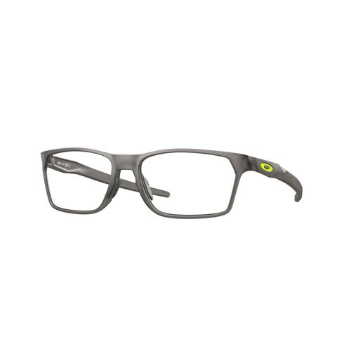 Oakley Men's Ox8174f Hex Jector Low Bridge Fit Rectangular Prescription Eyewear Frames, Satin Grey Smoke/Demo Lens, 54 mm