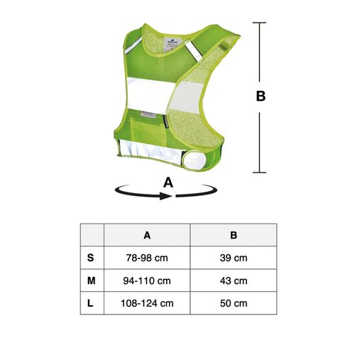 Salzmann Reflective Running Vest - Breathable Sports Vest Made of Mesh Fabric - Made with 3M Scotchlite