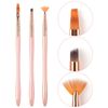 KADS Gel Nail Brushes 15pcs/set Nylon Mane Nail Art Brush Comfortable Handle Brush with ABS Cover