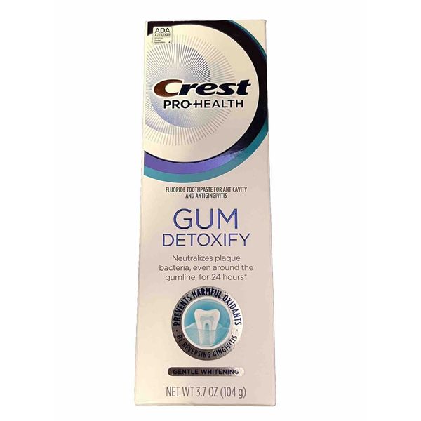 Crest Pro-Health Gum Detoxify Fluoride Toothpaste, Gentle Whitening, 3.7 oz, (1)