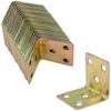 24 PCS L-Shaped Brackets,Furniture Cabinet Hardware Corner Braces,Zinc-Plated Angle Brackets
