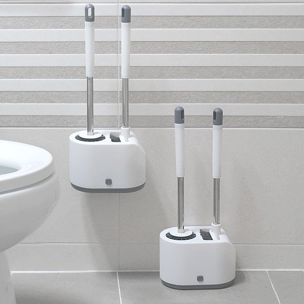 Mutagong Wall-mounted Double Care Toilet Cleaning Brush Set