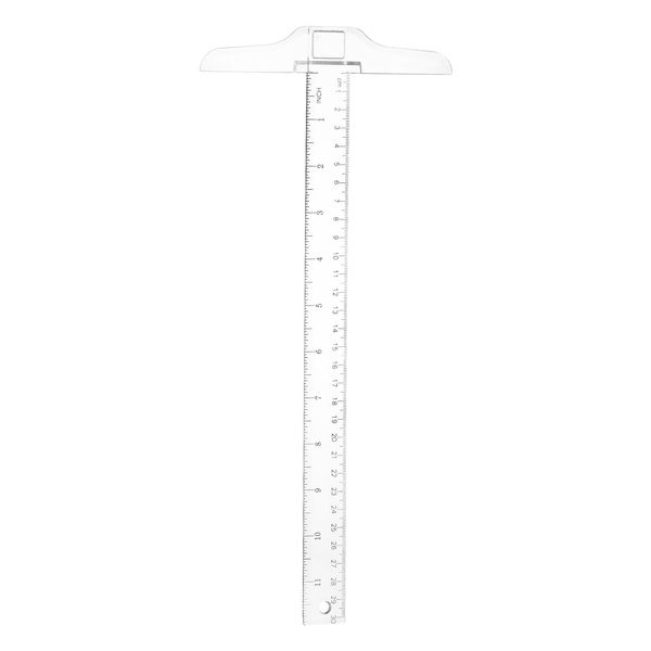 PATIKIL 12" Plastic t Square Ruler, Measuring T-Ruler Junior Drafting Tools for Drafting Art Framing Crafting, Transparent