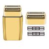 Replacement Foil and Cutter for Barberology Electric Shaver, Double Foil Shaver Replacement Head, Replacement Head Compatible with BaBylissPRO Barberology FXFS2 Electric Razors(Gold)