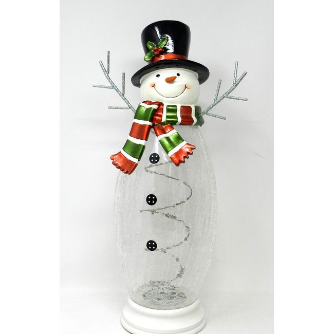 Christmas Decorative Glass Figure with Lights Battery Operated