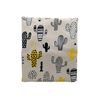 Plan B, Purse Compact Cactus,15 x 9 cm, with 5 Card Holders, Beige Background with Patterned Designs
