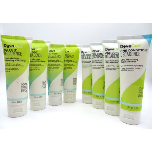 DEVACURL NO POO DECADENCE / ONE CONDITION 1.5 OZ TRAVEL SIZE! (8 Tubes)