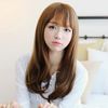 LESUN High Quality Full Wig, Semi-Long, Straight Wig, One Curl, Fashion, Airy Bangs, Cute, Natural, Heat Resistant, Inner Curly Tips, Easy to Use, For Women, Cross-Dressing, Wig, Perm, Bob, Net, Women's, Harajuku, Lolita, natural black