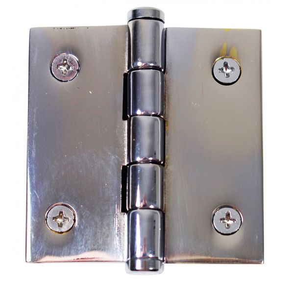 2" Cabinet Hinge Chrome Brass Coin Finials | Renovator's Supply