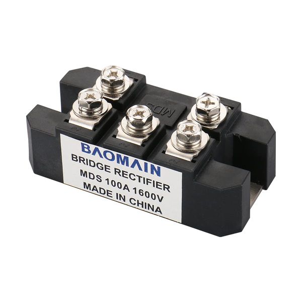 Baomain Bridge Rectifier MDS-100A 100A 1600V 3 Phase Diode Module 5 Terminals