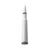 VMS Racing 50 Cal Caliber White Bullet Antenna with Black Rings Heavy Gauge CNC Machined Billet Aluminum Short Compatible with Chevy Silverado 1500 2500 3500 07-20