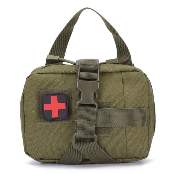 Dsoar First Aid Kits, Tactical Survival Equipment, Military Molle Pouch EMT Utility Pouch Tactical Medical Pouches, IFAK Molle Rip Away Tactical Medical Bag for Home, Car, Traveling(Green, Empty)