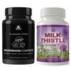 Mushroom Complex Immune Brain Function Milk Thistle Seed Liver Detox Supplements