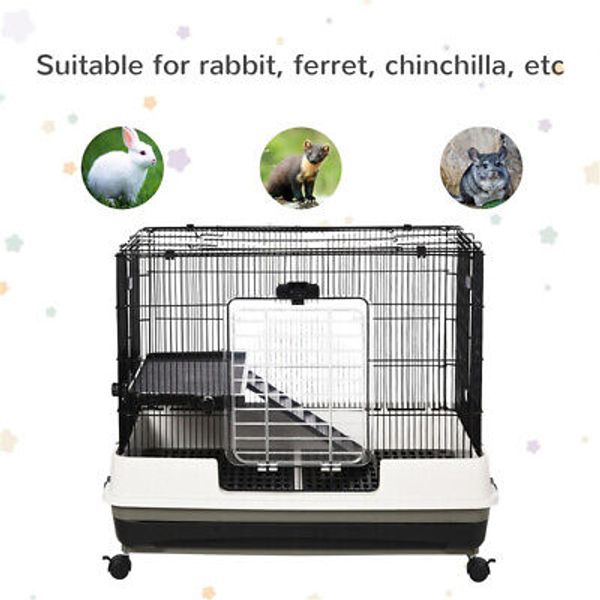 Small Animal Cage for Hamsters Rabbits Ferrets and Small Pets Easy Clean Design