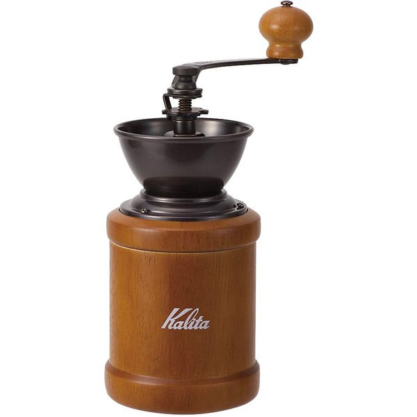 Kalita Coffee Grinder KH-3AM #42188, Wood, Hand Grind, Manual, Antique, Coffee Grinder, Small, Outdoor, Camping, Adjustable Grinder