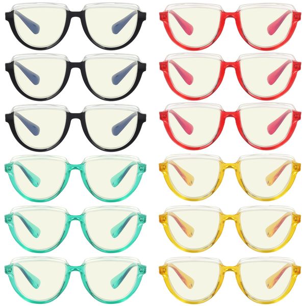 Eyekepper 12 Pack Blue Light Blocking Reading Glasses Half Moon Computer Readers Women +2.00
