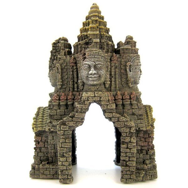 Blue Ribbon Pet Products Angkor Wat Temple Gate Aquarium Decoration Ornament