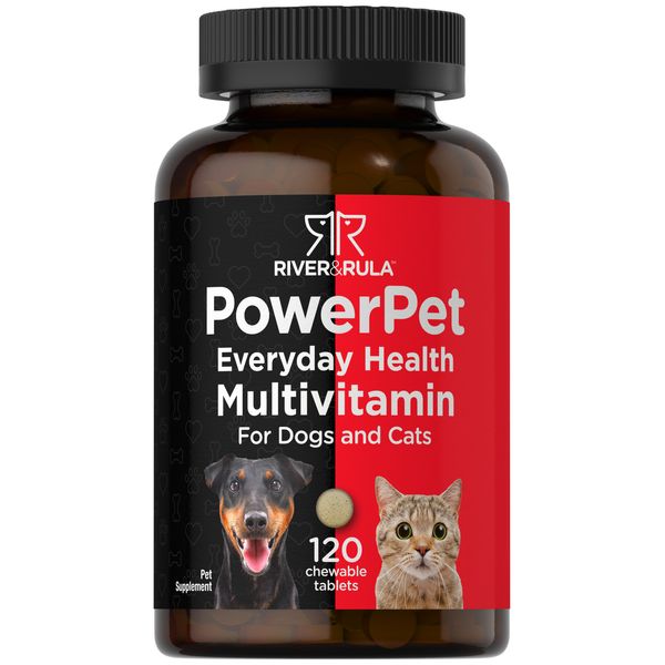 Pet Multivitamins for Dogs & Cats | 120 Chewable Tablets | by Horbaach