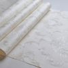 White Embossed Damask Wallpaper Floral Pattern 3D Textured Wall Paper Home Deco