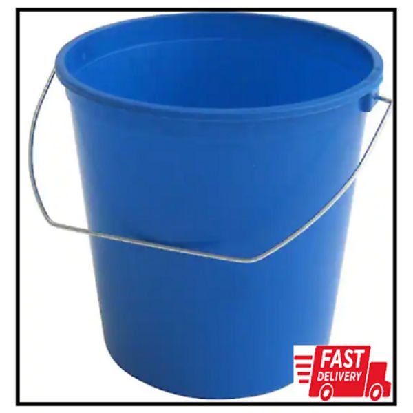 12-Pack 2.5 Qt Small Pail Buckets with Handle Plastic Paint Bucket Blue