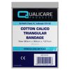 Qualicare Cotton Calico Triangular Arm Sling Injury Support Arm Shoulder Support - 25 Pack