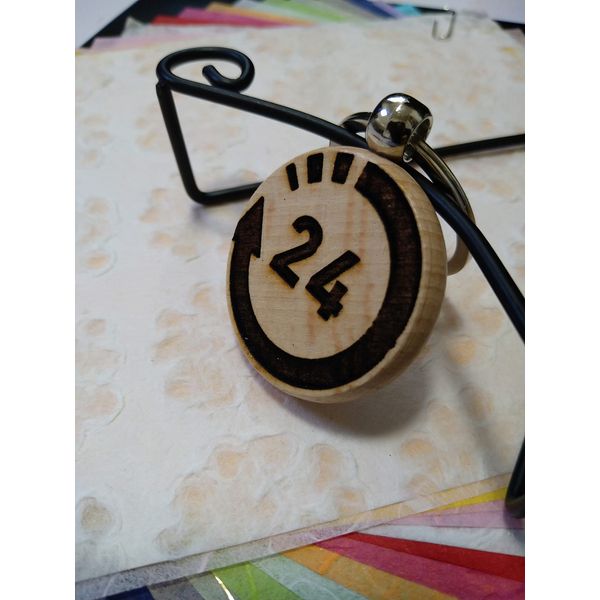 FromKAI 24 Hour Round Wooden Key Chain