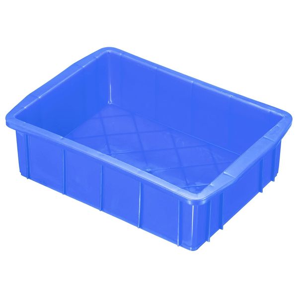 PATIKIL 10"x7"x3" Plastic Lab Tray, Rectangle Utility Stackable Box Crafts Organizer Blue for Tools Storage