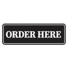 Signs ByLITA Standard Order Here Sign (Black) - Medium