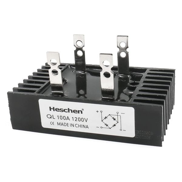 Heschen Single Phase Bridge Rectifier, QL-100A, Diode Module, 100A, 4 Terminals