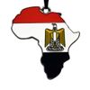 Dupsie's Egypt Flag Pendant Necklace Africa Map Chain